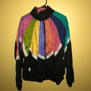 Vintage multi colored wind breaker